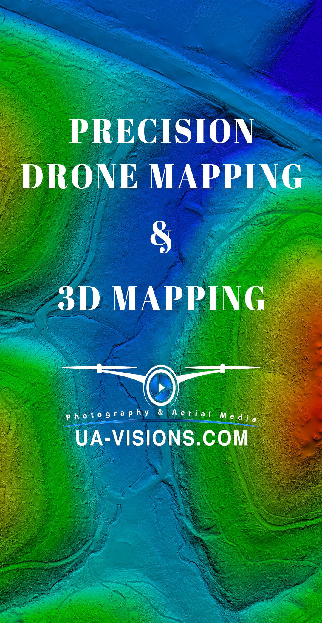 Colorful topographic representation for UA-Visions' drone mapping and 3D modeling services