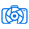 Blue Camera Icon