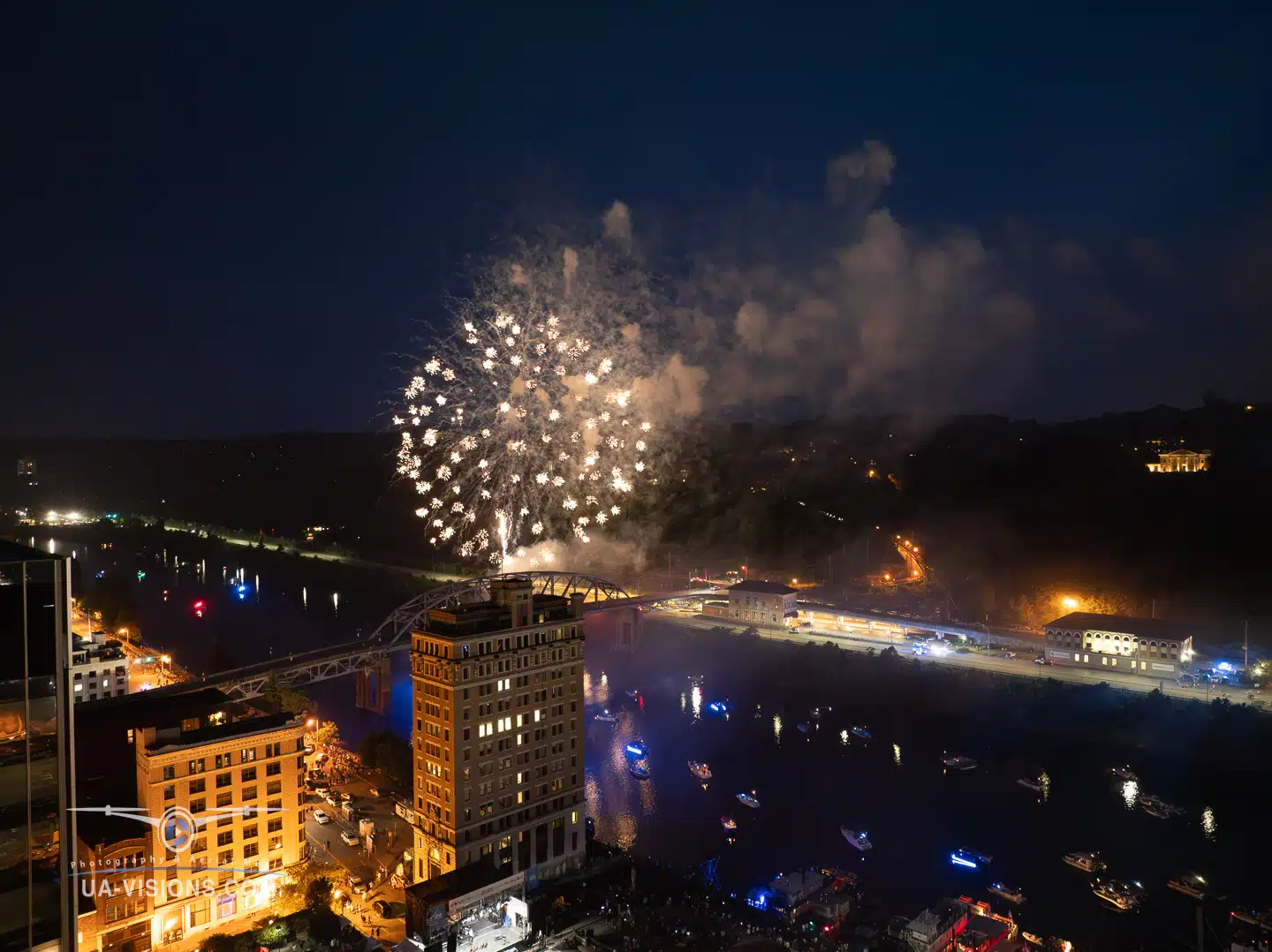 The 4th of July Fireworks at the 2024 Charleston Sternwheel Regatta