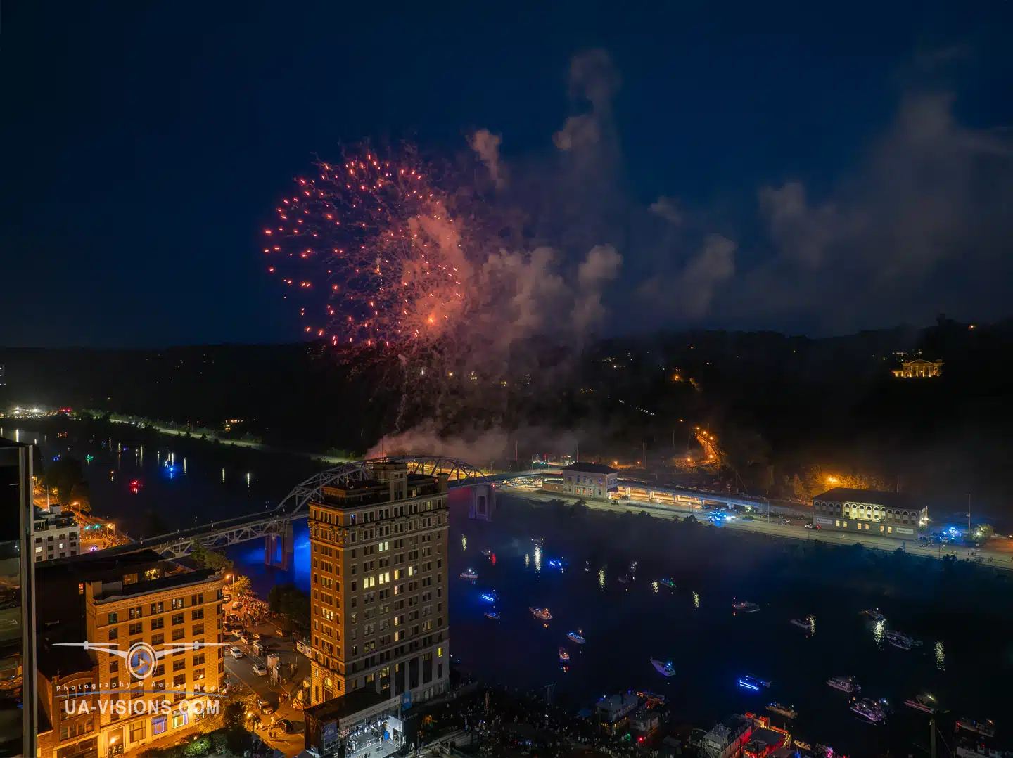 The 4th of July Fireworks at the 2024 Charleston Sternwheel Regatta