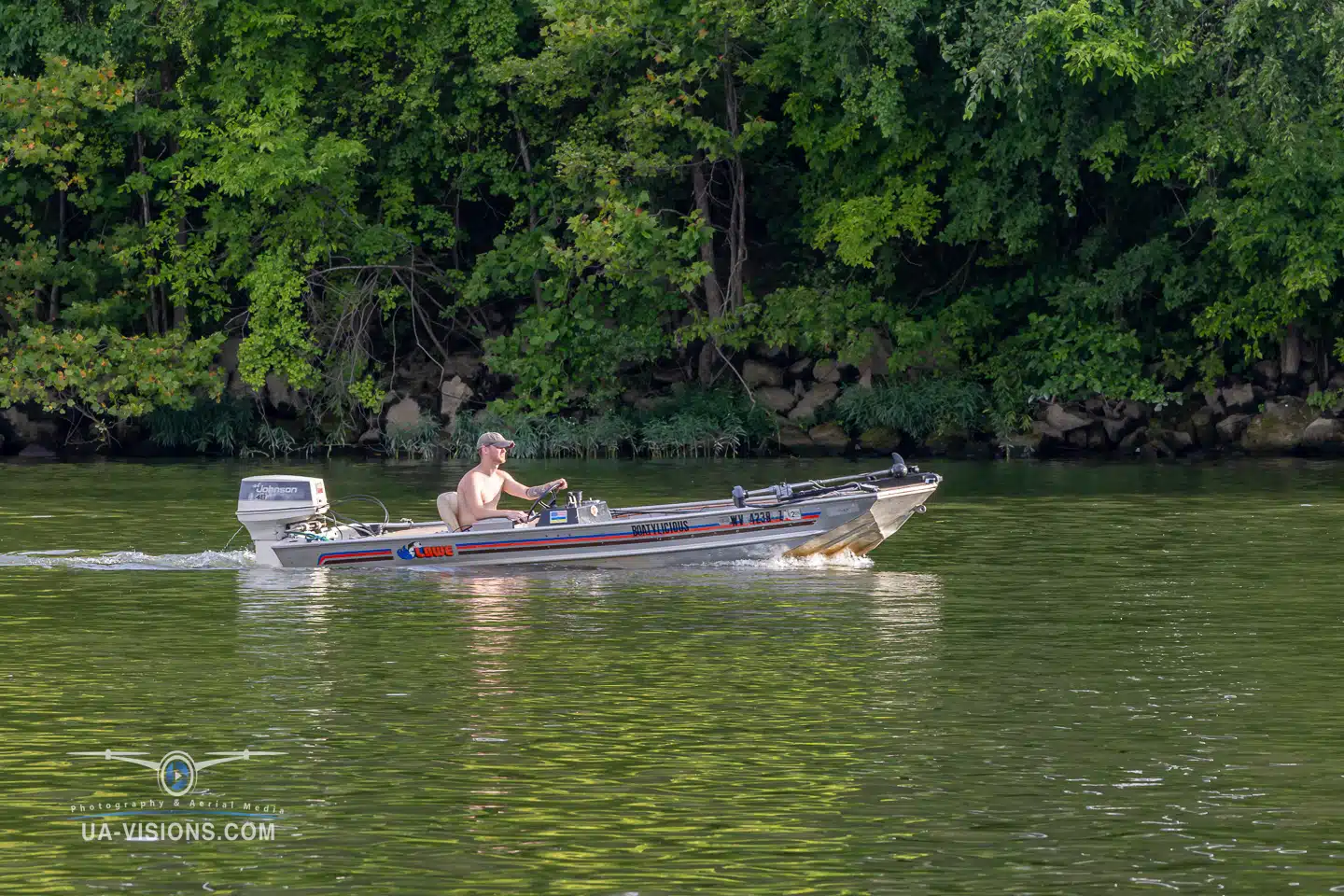 Activity on the Kanawha River at the 2024 Charleston Sternwheel Regatta taken by the UA-Visions Team