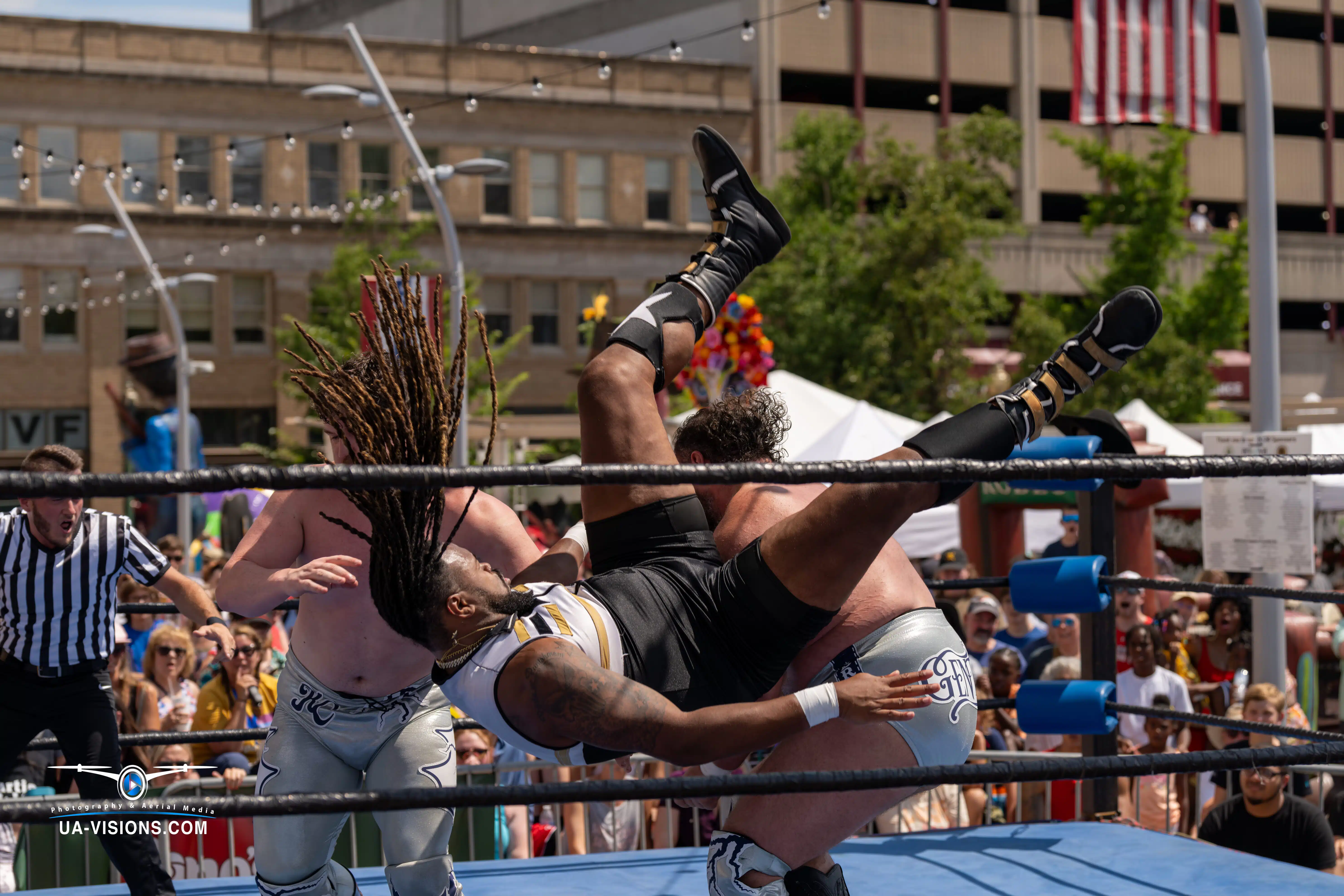 The Pro Wrestling Event at the 2024 Charleston Sternwheel Regatta taken by the UA-Visions Team