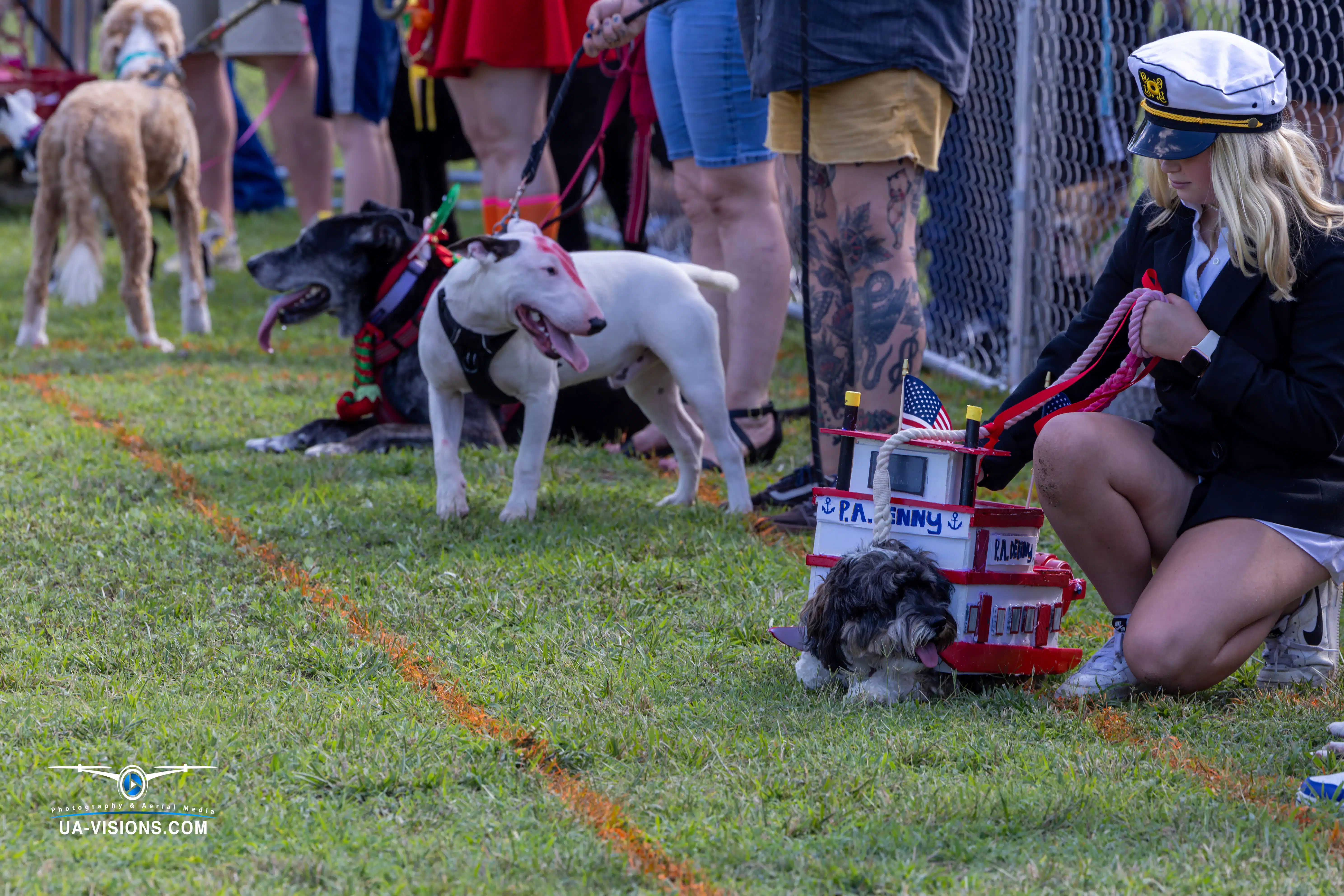 The Wiener Dog Race at the 2024 Charleston Sternwheel Regatta taken by the UA-Visions Team